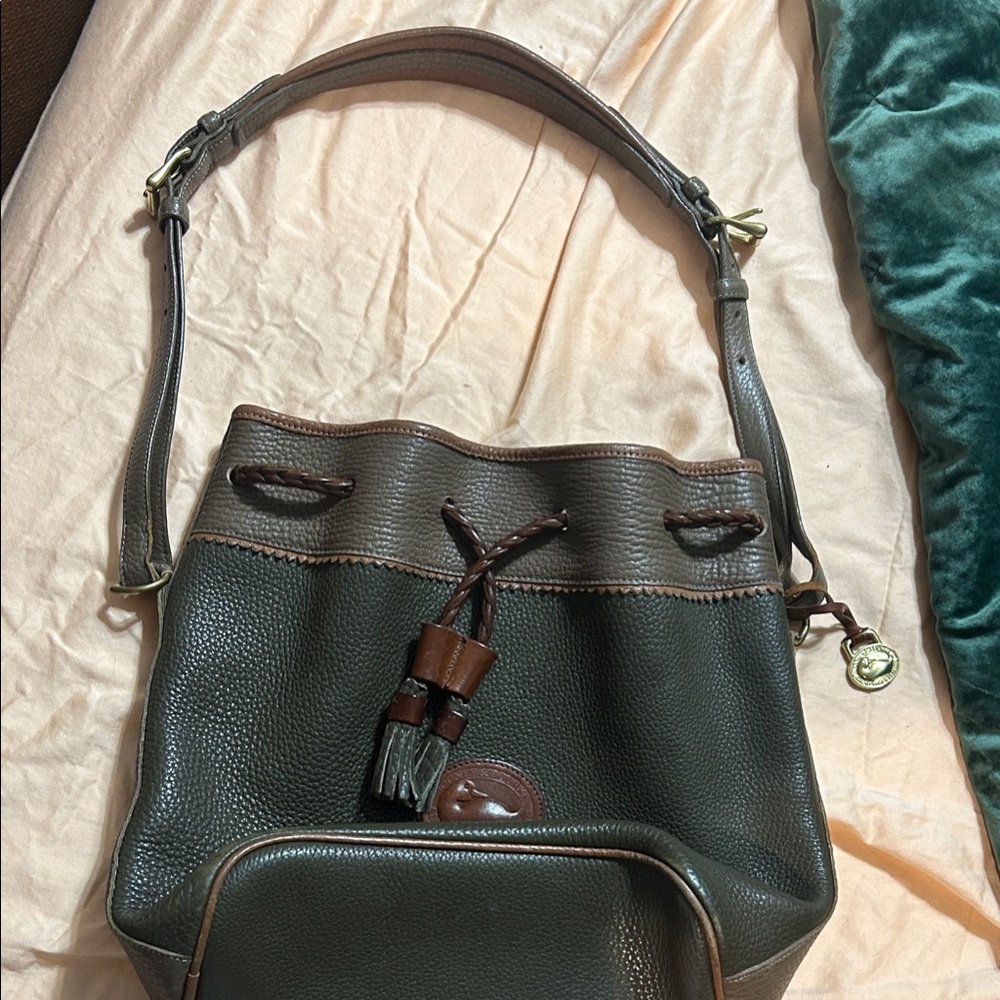 Dooney & Bourke Dark Green Leather Shoulder Bag